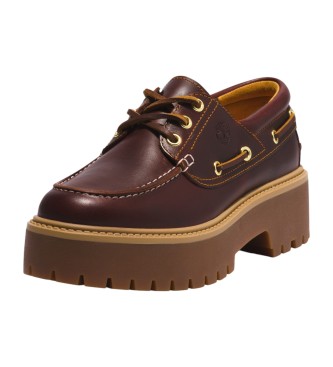 Timberland Stone Street brown leather boat shoes