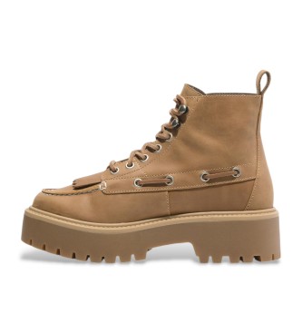 Timberland Bota Stone Street Mid Lace Up Wheat Full Grain