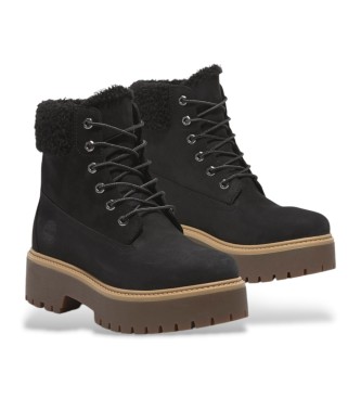 Timberland Stone Street Wodoodporne skórzane buty za kostkę czarne