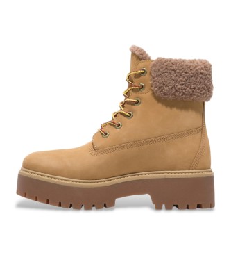 Timberland Stone Street Waterproof ankelstvlar i lder, bruna