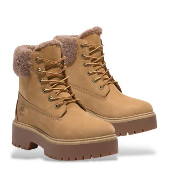 Timberland Stone Street Waterdichte leren enkellaarsjes bruin