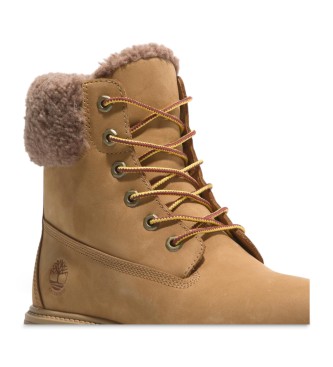 Timberland Stone Street Wodoodporne skórzane buty za kostkę brązowe