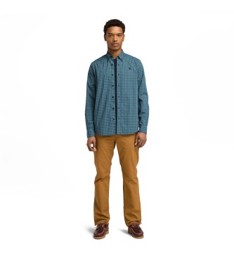 Timberland Stretch Poplin Gingham skjorte bl