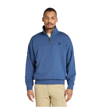Timberland Felpa blu con cerniera a un quarto