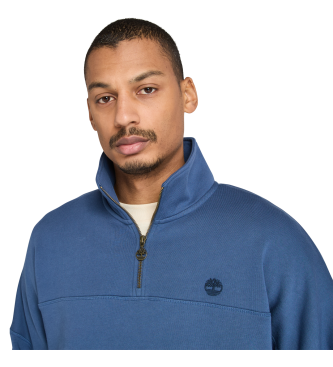 Timberland Felpa blu con cerniera a un quarto