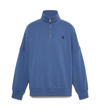 Timberland Felpa blu con cerniera a un quarto
