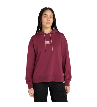 Timberland Mikina Loop Back v bordo barvi