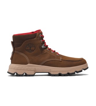 Timberland Originals Ultra brauner wasserdichter Lederstiefel zum Schnren im mittleren Bereich  