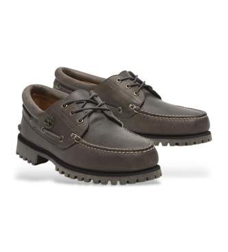 Timberland Authentic grey leather boat shoes