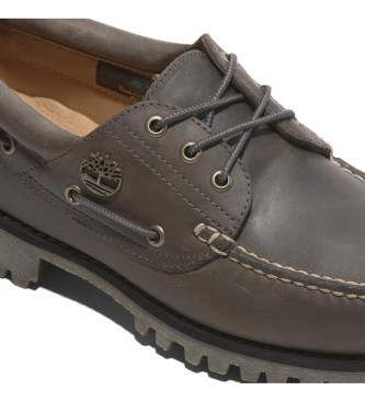 Timberland Authentic grey leather boat shoes