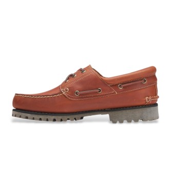 Timberland Authentic brown leather boat shoes