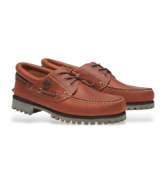 Timberland Authentiques chaussures de bateau en cuir marron