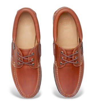 Timberland Authentiques chaussures de bateau en cuir marron