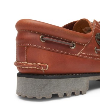 Timberland Authentic brown leather boat shoes