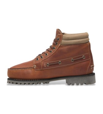 Timberland Autentiska Mid brown lderstvlar