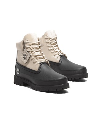 Timberland Waterdichte leren laarzen met vetersluiting 6 Inch wit, zwart