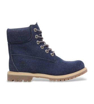 Timberland Botins em pele azul de primeira qualidade