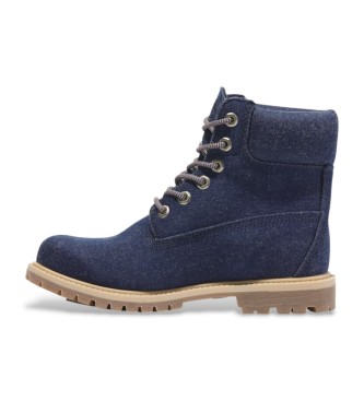 Timberland Bottines en cuir bleu premium