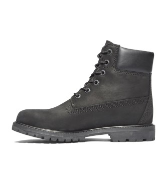 Timberland 6-calowe wodoodporne skórzane sznurowane buty Premium w kolorze czarnym