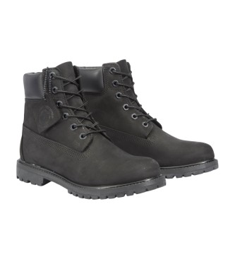 Timberland 6-calowe wodoodporne skórzane sznurowane buty Premium w kolorze czarnym