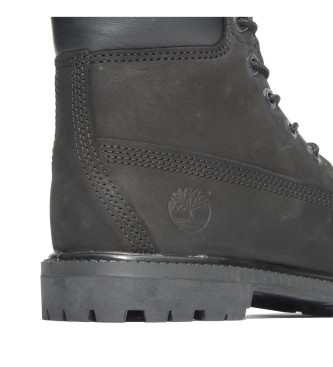 Timberland 6-calowe wodoodporne skórzane sznurowane buty Premium w kolorze czarnym