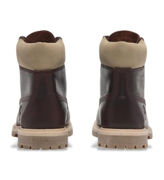 Timberland Botas de couro impermeveis Premium castanhas