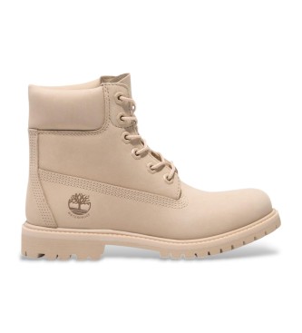 Timberland Wodoodporne beżowe buty skórzane Premium