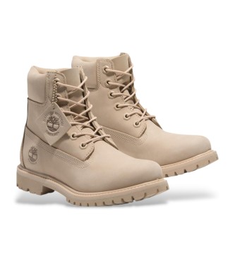 Timberland Wodoodporne beżowe buty skórzane Premium