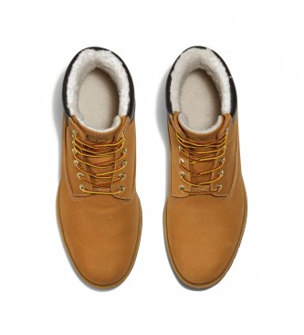 Timberland Stivali in pelle impermeabili gialli premium da 6 pollici con chiusura con lacci