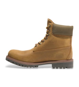 Timberland 6-calowe skórzane sznurowane buty Premium w kolorze żółtym  