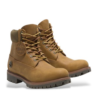 Timberland 6-calowe skórzane sznurowane buty Premium w kolorze żółtym  