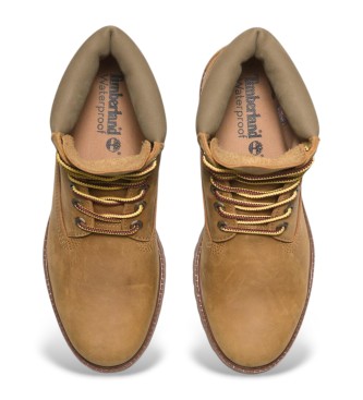 Timberland Stivali in pelle premium da 6 pollici con lacci gialli  