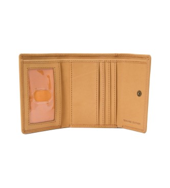Timberland Three-panel folding wallet and keyring set brown