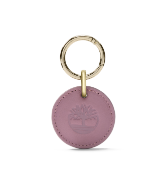 Timberland Pink three-panel folding wallet and key ring set