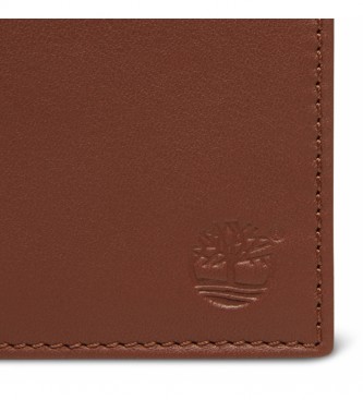 Timberland Portefeuille en cuir Vertical marron -10x12,7cm