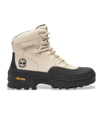 Timberland Bottes en cuir mi-mollet impermables avec lacets et caoutchouc Vibram gris