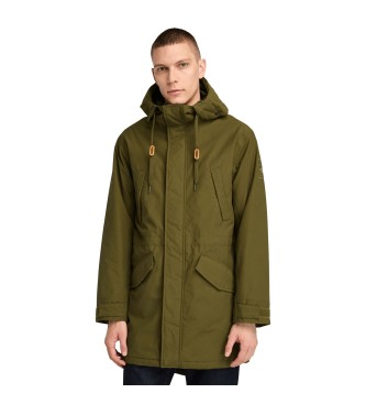 Timberland Wasserdichter Parka mit asymmetrischem Saum, hinten lnger grn