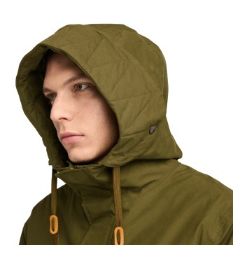 Timberland Wasserdichter Parka mit asymmetrischem Saum, hinten lnger grn