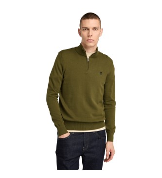 Timberland Williams River one-quarter zip green jumper