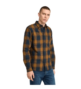 Timberland Windham tyk flannelskjorte navy, sennep