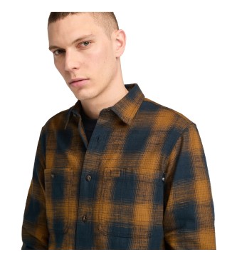 Timberland Windham tyk flannelskjorte navy, sennep