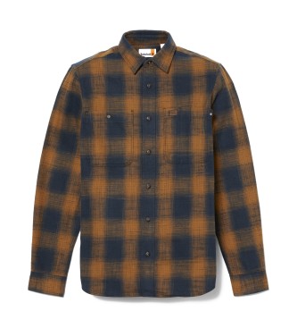 Timberland Windham tyk flannelskjorte navy, sennep