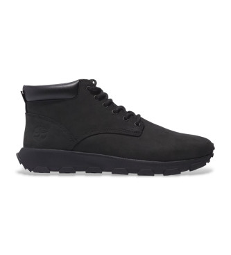 Timberland Sneakers mid-top Winsor Park in pelle nera con lacci  