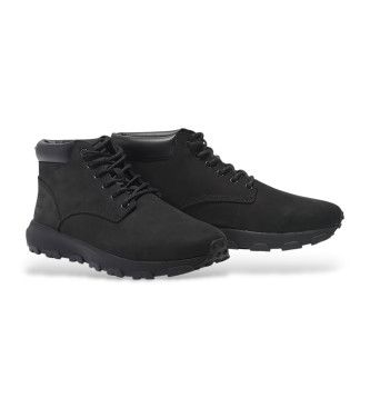 Timberland Sneakers mid-top Winsor Park in pelle nera con lacci  