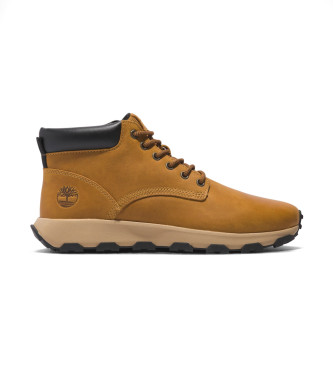 Timberland Brązowe skórzane trampki Winsor Park