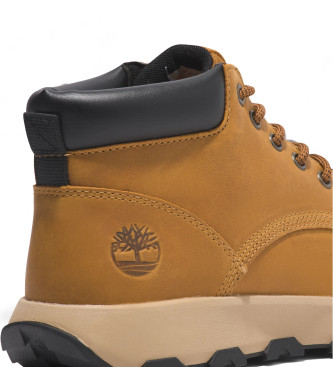 Timberland Brązowe skórzane trampki Winsor Park