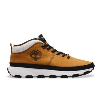 Timberland Winsor yellow leather lace-up trainers  