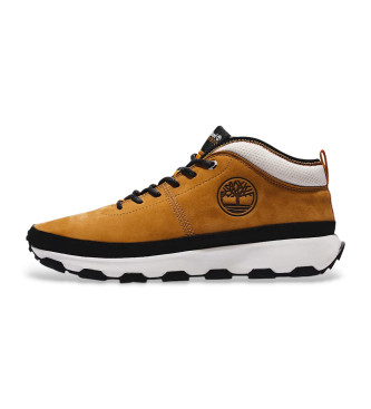 Timberland Winsor yellow leather lace-up trainers  