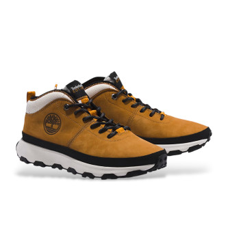 Timberland Winsor yellow leather lace-up trainers  