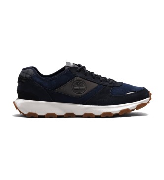 Timberland Sneakers basse in pelle blu scuro Winsor Park con lacci